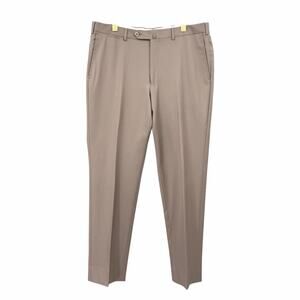 Ermenegildo Zegna 38x32 Men’s Tan Brown Pleated Classic Workwear Slacks Pants